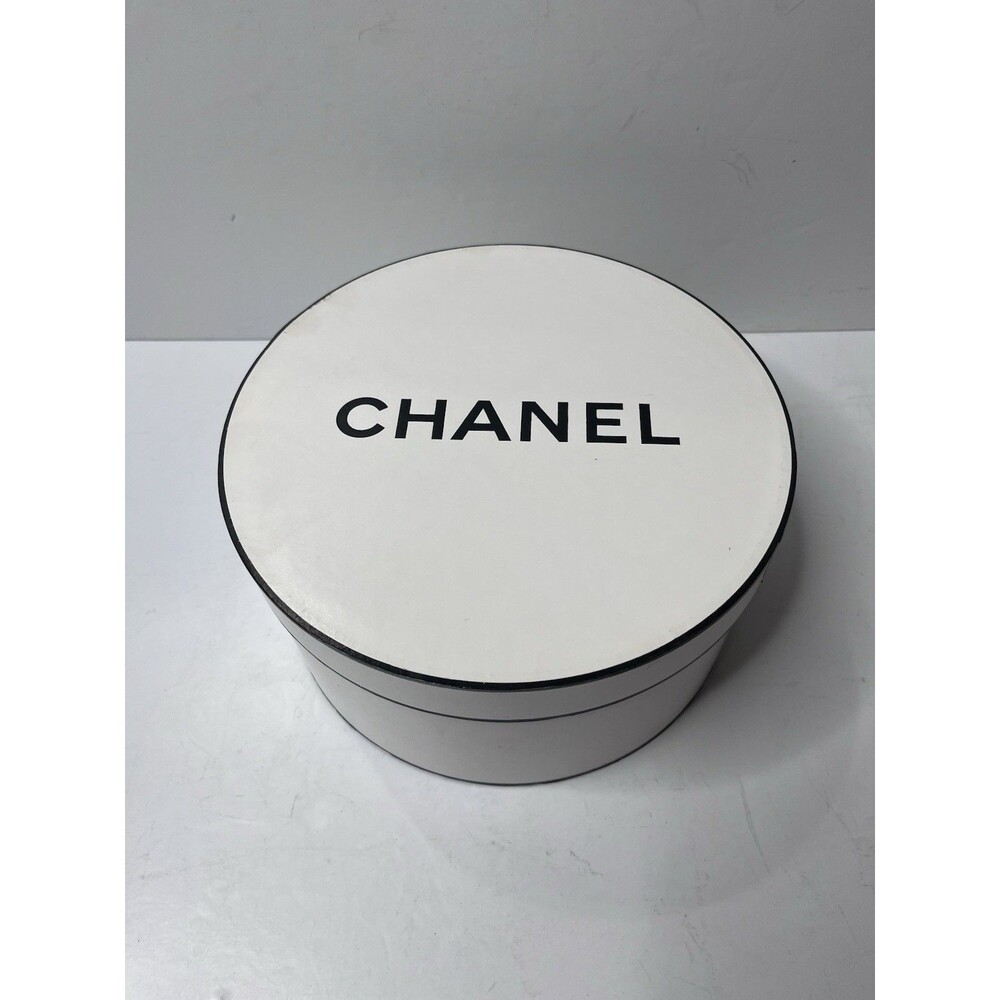 Chanel White Round 8" Empty Perfume Gift Box